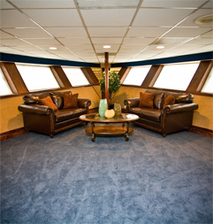 Motor yacht Respect - interior bow lounge